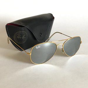 Ray-Ban Aviator Gold Frame Mirror Lens 3025 Sunglasses